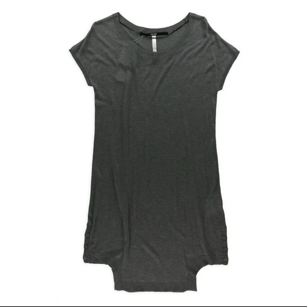 Kensie Womens Sweater Shift Dress, Grey, XS
